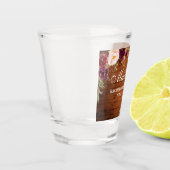 Burgundy Floral Wood Junggeselinnen-Abschied Schnapsglas (Links)