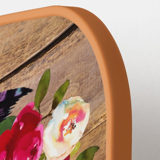 Burgundy Florals, Feathers, Wood Paddle Pro (Linke Seite)