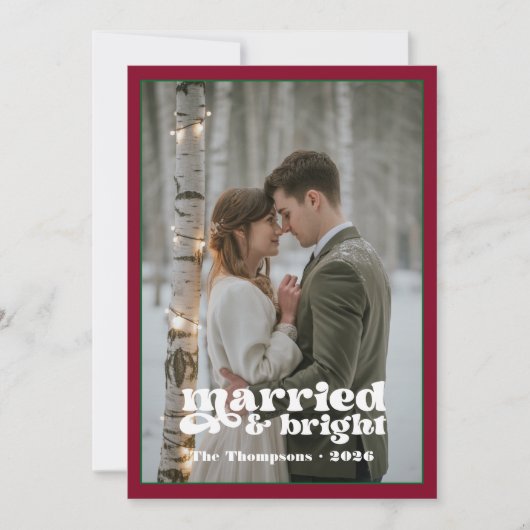 Burgundy & Forest Green NewWed Weihnachten (Vorderseite)