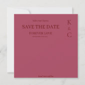 Burgundy Forever Love Wedding Save the Date (Vorderseite)