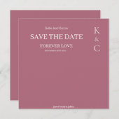 Burgundy Forever Love Wedding Save the Date (Vorne/Hinten)