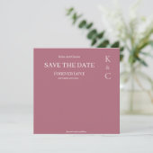 Burgundy Forever Love Wedding Save the Date (Stehend Vorderseite)