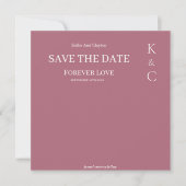 Burgundy Forever Love Wedding Save the Date (Vorderseite)