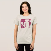 Burgundy-Formen Geometrisches MCM-Aussehen Abstrak Tri-Blend Shirt (Vorderseite voll)