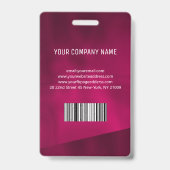 Burgundy Foto Business ID Ausweis (Rückseite)