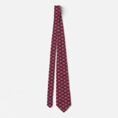 Burgundy Foto Checkerboard (Wide Rectangle) Krawatte (Rückseite)