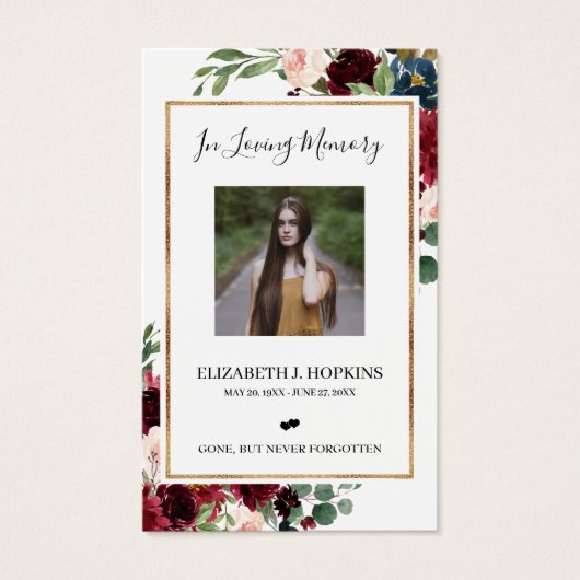 Burgundy Foto Foil Foil Cards (Vorderseite)