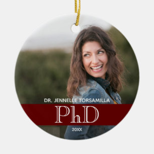 Burgundy Foto PhD Abschluss Keramik Ornament