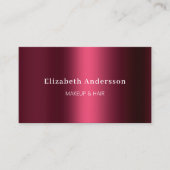 Burgundy Foto qr Code Facebook Icon Visitenkarte (Vorderseite)