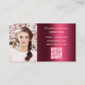 Burgundy Foto qr elegant Visitenkarte (Rückseite)