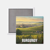 Burgundy France Travel Magnet (Vorderseite/Rückseite)