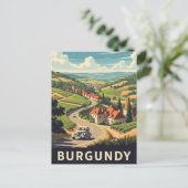 Burgundy France Travel Postkarte (Stehend Vorderseite)