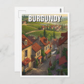 Burgundy France Travel Postkarte (Vorne/Hinten)