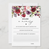 Burgundy-Frauen teilen sich eine Speicherkarte mit Dankeskarte (Vorderseite)