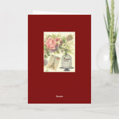 Burgundy French Theme Vintag Paris Note Card Karte (Rückseite)