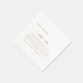 Burgundy Fun Facts About The Newlyweds Wedding  Serviette (Ecke)