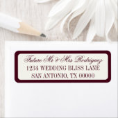Burgundy Future Mr & Mrs Wedding Return Address (Insitu)