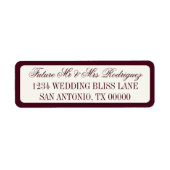 Burgundy Future Mr & Mrs Wedding Return Address (Vorne)