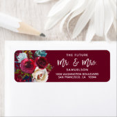 BURGUNDY Future Mr. & Mrs. Wedding Rücksendeadress (Insitu)