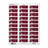 BURGUNDY Future Mr. & Mrs. Wedding Rücksendeadress (Vorne)
