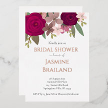 Burgundy Garden Blume Brautparty