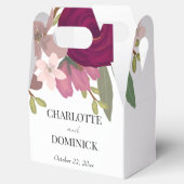 Burgundy Garden Blume Hochzeit Geschenkschachtel (Geöffnet)