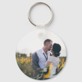 Burgundy Garden Blume Hochzeit Schlüsselanhänger (Rückseite)