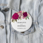 Burgundy Garden Blume Verlobung Button (Beispiel)