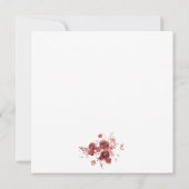Burgundy Garden Watercolor Wedding Einladung (Rückseite)