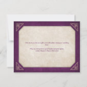 Burgundy Geek Buchbibliothek Literaturhochzeit Dankeskarte (Rückseite)