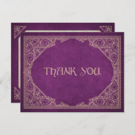 Burgundy Geek Buchbibliothek Literaturhochzeit Dankeskarte