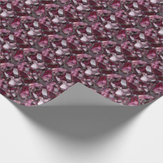 Burgundy Gemstones Geschenkpapier (Ecke)
