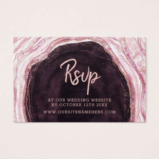 Burgundy Geode Agate Website UAWG Insert Cards (Vorderseite)