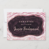 Burgundy Geode Be My Junior Bridesmaid Vorschlag (Vorderseite)
