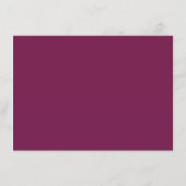 Burgundy Geometric Blume Bloral Wedding Menükarte (Rückseite)