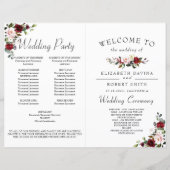 Burgundy Geometric Romantic Watercolor (Vorderseite)