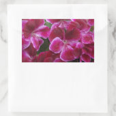 Burgundy Geranium Rechteckiger Aufkleber (Tasche)