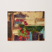 Burgundy Geraniums Jigsaw Puzzle (Horizontal)