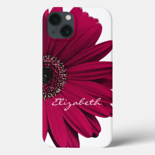 Burgundy Gerber Gerbera Daisy Personalisiert Case-Mate iPhone Hülle