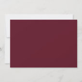 Burgundy Gingerbread Santa Whimsical Wedding Save The Date (Rückseite)