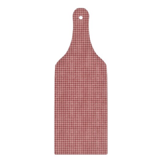 Burgundy Gingham-CUTTING-BOARD-PADDLE Schneidebrett (Vorderseite)