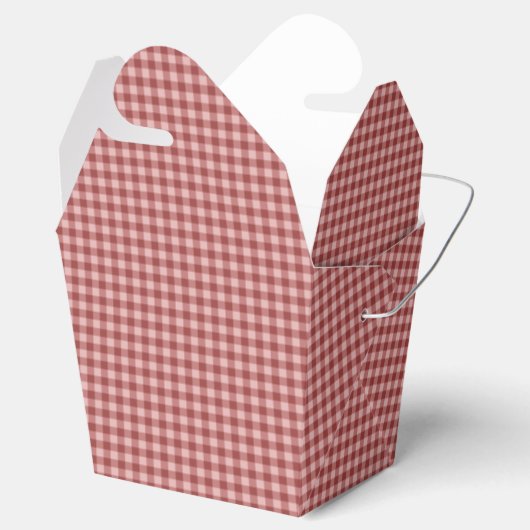 Burgundy Gingham-GASTGESCHENK BOX, nehmen Geschenkschachtel (Geöffnet)
