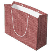 Burgundy Gingham-GIFT BAG L Große Geschenktüte (Rückseite Schrägansicht)