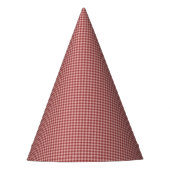 Burgundy Gingham-PAPER PARTY HATS Partyhütchen (Vorderseite)