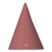 Burgundy Gingham-PAPER PARTY HATS Partyhütchen (Rechts)