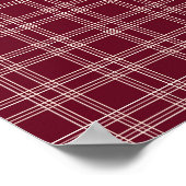 Burgundy Gingham Poster (Ecke)