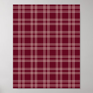 Burgundy Gingham Poster