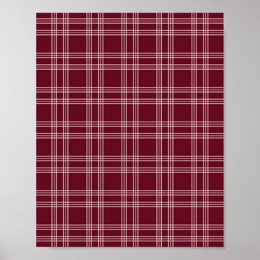 Burgundy Gingham Poster (Vorne)