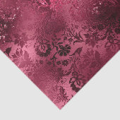 Burgundy Glam Foil Glitzer Damask Seidenpapier (Ausschnitt)