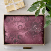 Burgundy Glam Foil Glitzer Damask Seidenpapier (Geschenk)